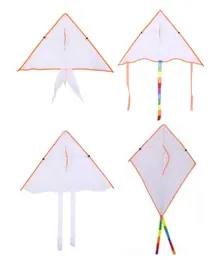 100 Pcs Mix Whole 4 Style DIY Painting Colorful Flying Foldable Outdoor Beach Kite Children Kids Sport Funny Toy4991540