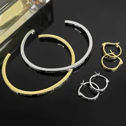 Fashion Luxury Charm Bracelets New Triumphal Arch Cube Letter Bracelet Earrings Light Versatile Instagram Style Minimalist Small Fragrance Internet Red