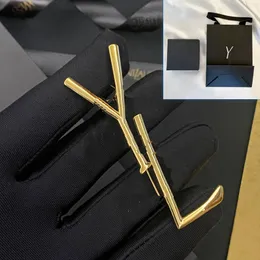 NEW YSLS Gold Plated Brooch Classic Designer Buchures Luxury Brouches Vintage Design Brand Letter Pins High