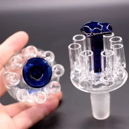 Revolver Bongs Bowl 8 strzałów Hookahs szklane miski palenie rur wodna adapter z 14 mm 18 mm staw bong slajds miska ll