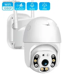 ベビーモニターカメラANBIUX 1080PセキュリティWiFi屋外PTZスピードドームワイヤレスIP CCTVパンチルト4xzoom赤外線監視P2P Q240308