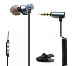 Auricolare singolo lato con microfono e controllo del volume Auricolari in-ear cablati Cuffie con isolamento acustico per orecchio singolo7928356