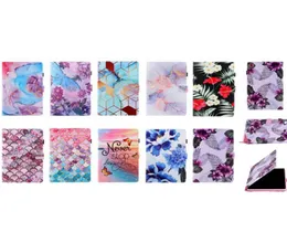 Fashion Marble Flower Silk Leather Case for iPad Mini 6 1 2 3 4 5 Pro 11 2021 105 102 Air 7 8 97 Sea Sea O6919214