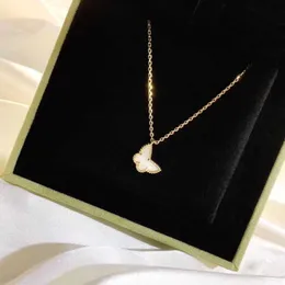 Tasarımcı Kolye Vancf Kolye Lüks Elmas Agate 18K Gold Clover Kelebek Kolye Acate Doğal Fritillaria Gül Altın Mini Zinciri