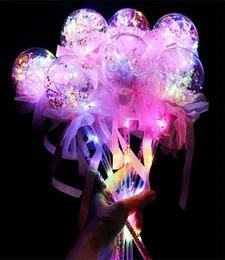 Lightup Magic Ball Wand Glow Stick Witch Wizard Party Favor Led Magic Wands Rave Toy For Birthday Halloween Chirstmas Decor7888871