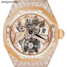 Audema Pigu 기계식 시계 자체 와인딩 크로노 그래프 손목 시계 Royal Oak Concept Flying Tourbillon 26228o Open Diamond M Wn-Qazd