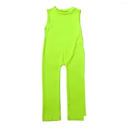 Abbigliamento da palcoscenico Ragazza per bambini Senza maniche Elastico Ginnastica Body da balletto Danza Unitard Dancewear Ragazze Costume da ballo Yoga Sport Lungo Dr Dhnxk