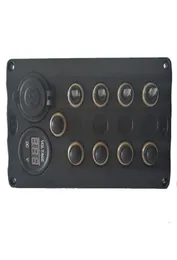 12V ou 24V DC 4 Gang 5 Disjuntores LED Painel de interruptor à prova d'água Barco marinho RV Novo4684518