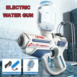 Arma brinquedos pistola de água elétrica glock automático contínuo praia piscina de grande capacidade verão brinquedo divertido ao ar livre para crianças do bebê menino l240308