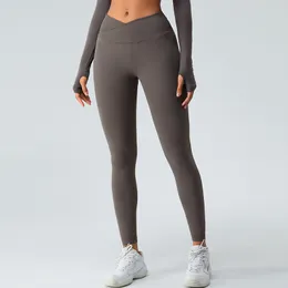 LL Women Joga Leggins Pants Fitness v Push Up Ćwiczenie biegowe z boczną kieszonkową siłownią szwanową brzoskwiniowe ciasne spodnie MS0152