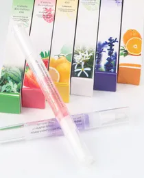 Nail Moisturize Nutrition Oil Pen Brushes AntiDead Skin Barb Cuticle Activator Fruit Floral Care Soften Pen Nails Isolation Essen5641356