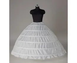 Nowy biały 6 -Hoop Petticoat Crinoline Slip Underskirt Bridal Suknie ślubne suknia balowa plus size halki ślubne unde8619545