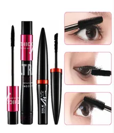3setslot 4D Silk Fiber Mascara Eyelash Volume Lengthening Black Eye Lashes Extension Makeup Ink Rimel Waterproof Mascara Kit6052641