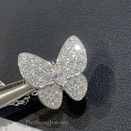 Fanjia Full Diamond Butterfly Collar Colarチェーン女性純粋なサイアメッキの金色のライトハイグレード感覚インターネットセレブ