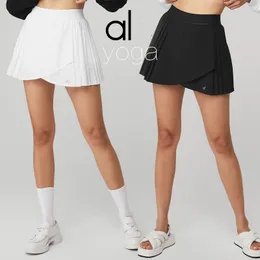 Al Align Yoga sömlös kort kjol andas Fiess Women's Sports High midja snabb torr träningsportkläder