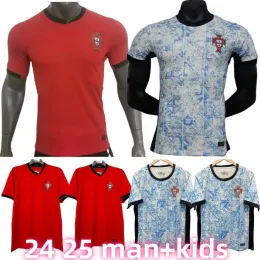 24 25 Portugal B.FERNANDES Camisas de futebol Seleção Nacional 2024 BRUNO FERNANDES JOAO FELIX RONALDO Bernardo Diogo J. JOAO CANCELO Kits de camisa de futebol