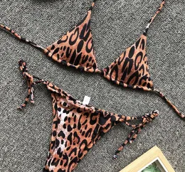 Women's Swimwear European And American Style Bikini 2024 Leopard Print Triangle Bag Ladies Split Swimsuit YY-6