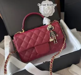 Luxury designer bag CF handle crossbody bag 7A High Quality Cowhide Handbags for Women Totes Classic caviar quilted diamond lattice chain small bags shoulder bag