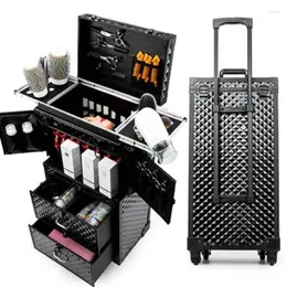 Malas Privatni Vermelho Grande Volume Multifuncional Maquiagem Rolling Bagagem Profissional Ferramentas de Cabeleireiro Marca Personalizado Suitcase187Q