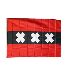 Amsterdam-Flagge, Nederlands-Banner, Hauptstadt, 3 x 5 Fuß, 90 x 150 cm, Festival, Party, Geschenk, Sport, 100D-Polyester, bedruckte Flaggen und Banner, Flying2938847