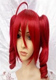 100 Brand New High Quality Fashion Picture full lace wigsgtgt Vocaloid Teto Kasane Red Cosplay WIG 2 clips ponytail6066309