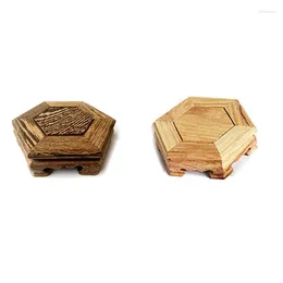 Tea Trays JFBL Base Pierced Vase Brackets Stones Teapots Bonsai Flower Pots Incense Burner Buddha Mahogany Circular