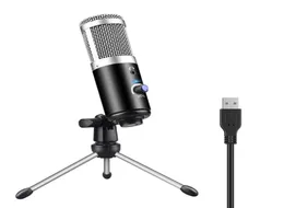 Professionell mikrofonkondensor för dator bärbar dator PC USB Plug Stand Studio Podcasting Recording Microfone Karaoke Mic New8626101