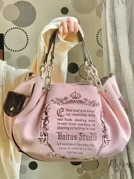 JIAERDI Vintage Letter Y2k Handbag Women Gothic Large Capacity Casual Crossbody Bag Purse Female Harajuku Aesthetic The Tote Bag 240226