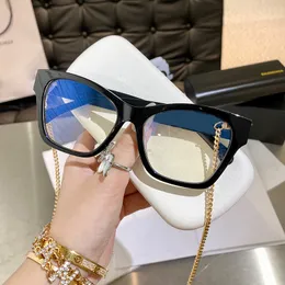 숙녀 패션 사랑 패턴 선글라스 고급 직사각형 프레임 UV400 저항 안경 디자이너 고품질 조명 색상 장식 미러 CH71468