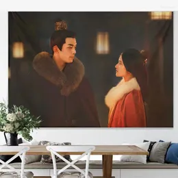 Arazzi Zhao Lusi Wu Lei Poster Appeso Panno Amore Come La Galassia Dramma Stills Po Ling Biyi Arazzo Camera da Letto Decorazione della Parete Sfondo