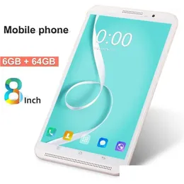 Tablett pc nyaste m1s 4g lte android 9,0 8 tum tablett pc octa core 6GB RAM 64GB ROM 8MP IPS -surfplattor telefon 1280x800 MT8752 Computer1 DR DHGFD