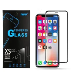 Para iphone 14 13 12 11 pro max xr xs capa completa de vidro preto borda dura 9h 3d protetor de tela de vidro temperado para iphone 6 7 8 plus s9201772