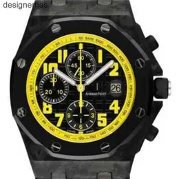 Szwajcarski luksusowe zegarki Audem Pigu zegarek na rękę Automatyczne mechaniczne Royal Oak Offshore 26176fo Bubble Bee Mens zegarek z taśmą magnetyczną WN-GCP5