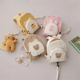 Korean Kindergarten School Bag Baby Kids Anti Loss Backpack Children Travel Snack Storage Backpack for Boys Girls 240227