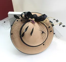 Лучшие модные свадебные шапки Feis, марлевая шляпа ручной работы из искусственного дерева, свадебные аксессуары для невесты, Po Shoot Album Dres9826957