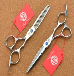 501 Toppest 60 tums silverhaltig frisörsax JP 440C 62HRC Home Salon Cutting Scissors Thunning Shears Frisesor7297683