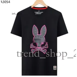 Physcho Bunny Rabbit Polo T Shirt Designer Mens T-Shirt العصرية أزياء الولايات المتحدة الأمريكية شارع High Street Short Tshirts ملابس الشارع الرنب النفسي Psyco Bunny 816