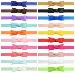 Baby Headbands Mini grotgrain Bow Bands Dziewczynki ręcznie robione elastyczne opaski do włosów wstążki bownot swallowtail pałąk dla dzieci HA8289141