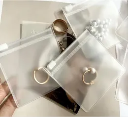 Thicken Frosted Jewelry Packaging Zipper Bags Earring Bracelet Necklace Accessories Storage Display Favors Dustproof