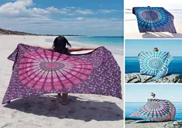 150x200 cm w stylu bohemian z włóknem poliestrowym ręcznik plażowy szal Mandala prostokątna arkusz łóżka Tapestry7205665