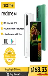REALME 6I新しいグローバルバージョン4GB RAM 128GB ROM携帯電話Mediatek Helio G80 5000MAHバッテリー65Quot Dewdrop Display8685257