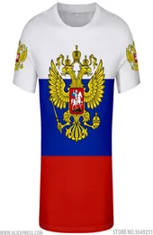 Rusya T Shirt Özel Yapım İsim Numarası Rus Sosyalist Tshirt bayrağı Rusya CCCP USSR DIY Rossiyyskaya Ru Sovyetler Birliği Giysileri L1769525