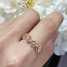 ALLIANCE MY TWIN Ringe für Damen, Designer-Diamant, vergoldet, 18 Karat, Größe 6, 7, 8, offizielle Reproduktionen von Kristall, europäische Größe, Markendesigner mit Box 001