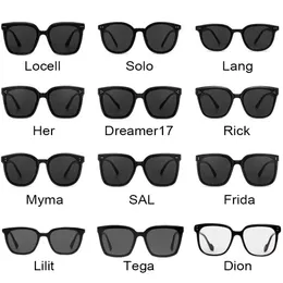 GM Solglasögon Klassisk varumärkesdesigner Kvinnor Fashion Elegant Sun Glasses Men Vintage Sunglass Lady Trendy Eyewear Glasses Oculos UV400 Med Case
