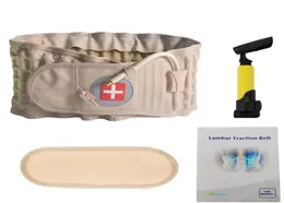 Midjestöd Back Belt Massage Pain Relief Lumbal Uppblåsbar Traction Air Brace Sports Safe7406981