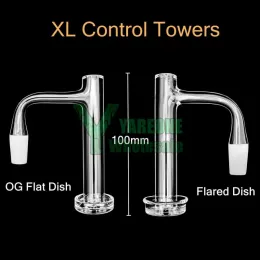 100 mm XL Steuerturm Quarz Mixer Banger 16mmod Dicke Schale 10 mm 14 mm männlich 90 Grad Vollschweiß -Long Terp Mixer Dab Nail Yareone LL