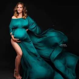 Maternity Dresses Silk Gown Maternity Photography Prop Satin Dress Tulle Cloak Chiffon Tossing Fabric Pregnancy For Baby Showers Woman Photo Shoot L240308