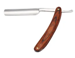 Antika MEN039S Rätt snitt kolstål fällbart rakkniv Retro Barber Beard Throat Shaving Pearwood Handle Male3714418