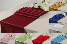 Saten masa koşucusu 30cm275cm masa centerpieces düğün dekorasyon tedarik parti dekor dekorasyon bezleri masa örtüsü tatil Christ8621018