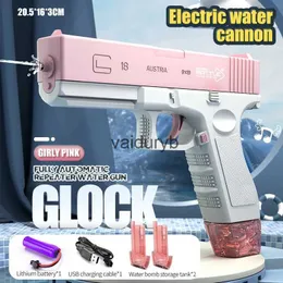 Sand Play Water Fun Gun Toys Il giocattolo elettrico della pistola ad acqua esplode ldrens irrigatore automatico ad alta tensione ad alta tensione con carica H240308